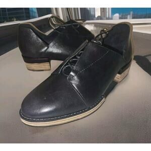 New! Kelsi Dagger Brooklyn Taro Oxfords Leather Navy Blue Sz 6.5 $130